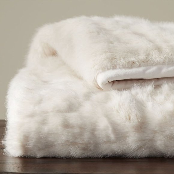 Pottery Barn Bedding New Pottery Barn Faux Fur Blanket Throw